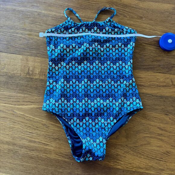 VILEBREQUIN Sea Turtles Swimsuit Girls 6 7 8 128cm NEW Blue Turtle Print NWT - Picture 9 of 11